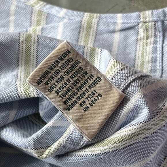 L.L. Bean Collared Shirt Size Small Striped Button Down Long Sleeve 100% Cotton - Picture 5 of 7